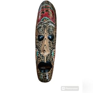 Indonesian hand-carved tribal mask